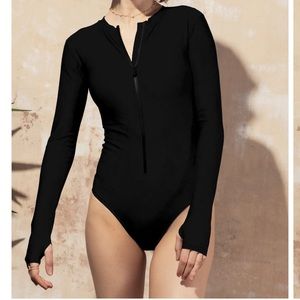 Mott50 Mila - Long Sleeve One Piece Swimsuit - coral pink